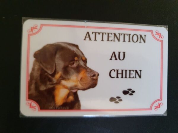 Plaque de garde en alu races de chiens rottweiler