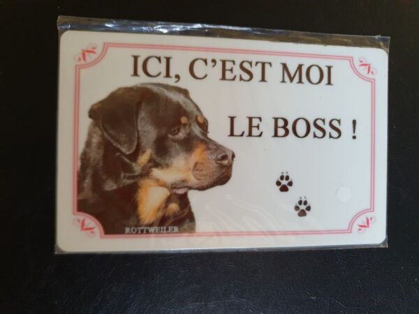 Plaque de garde en alu races de chiens