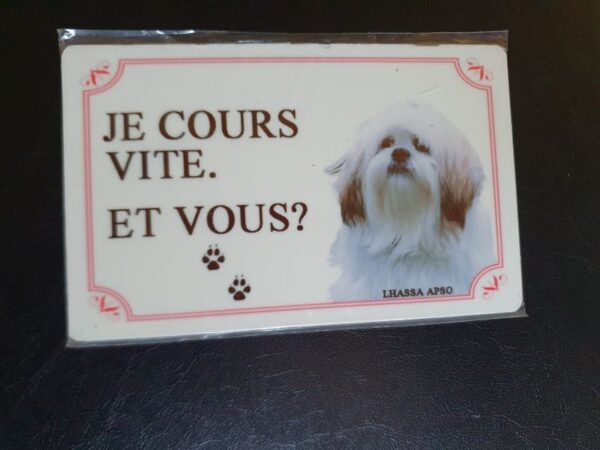 Plaque de garde en alu races de chiens