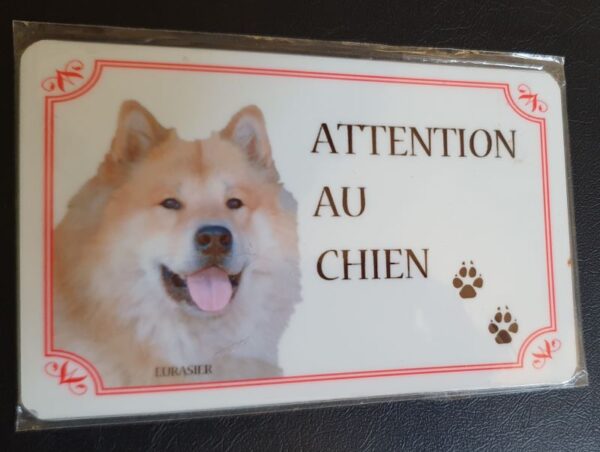 Plaque de garde en alu races de chiens eurasier