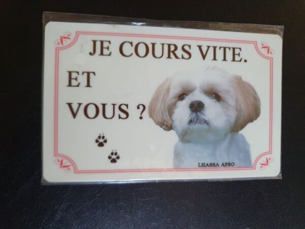 Plaque de garde en alu races de chiens