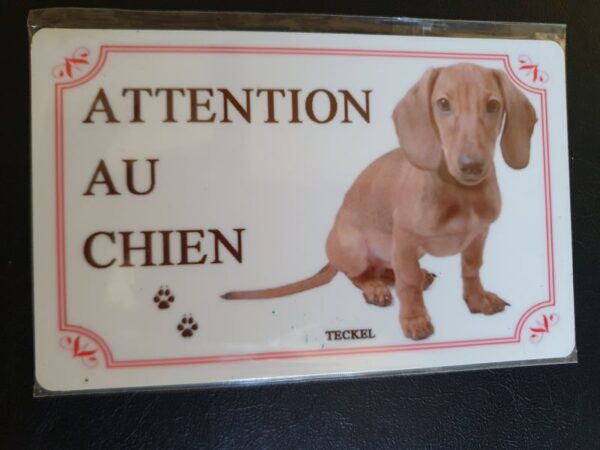 Plaque de garde en alu races de chiens teckel