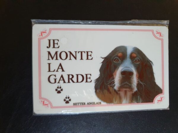 Plaque de garde en alu races de chiens