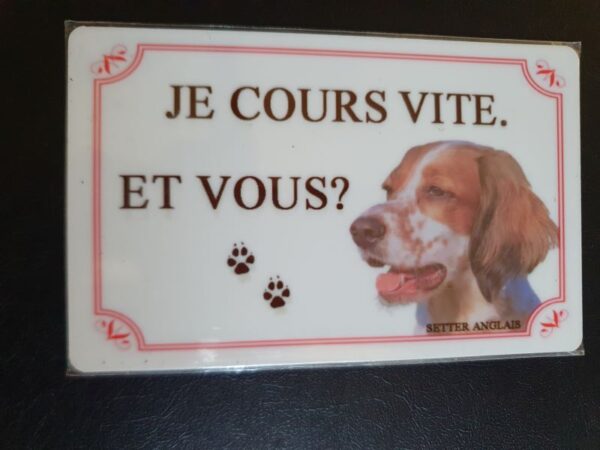 Plaque de garde en alu races de chiens