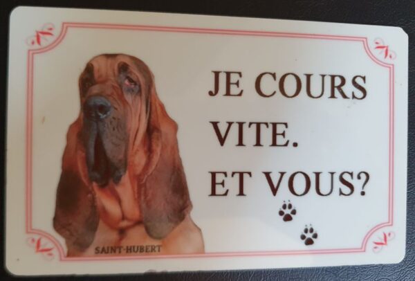 Plaque de garde en alu races de chiens st hubert