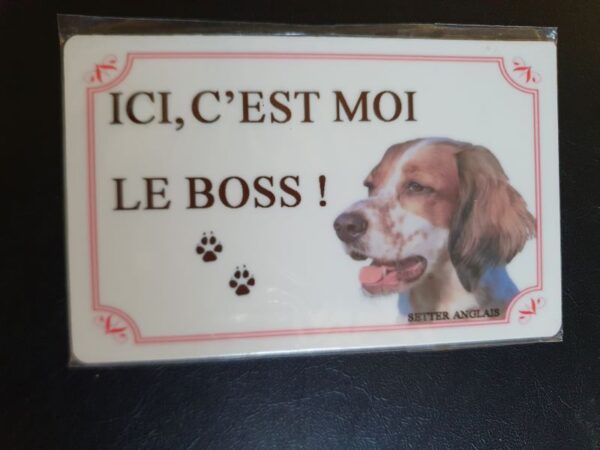 Plaque de garde en alu races de chiens