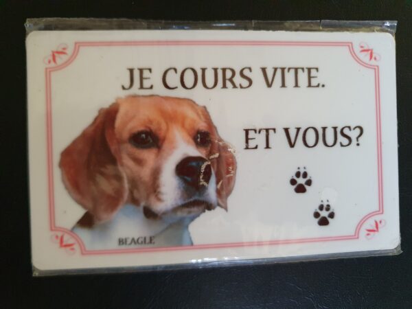 Plaque de garde en alu races de chiens beagle