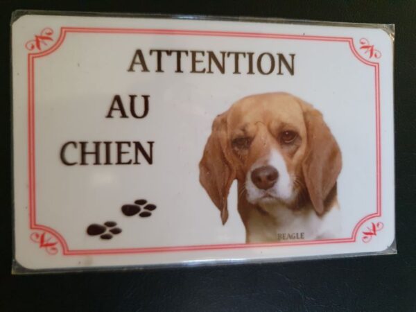 Plaque de garde en alu races de chiens beagle