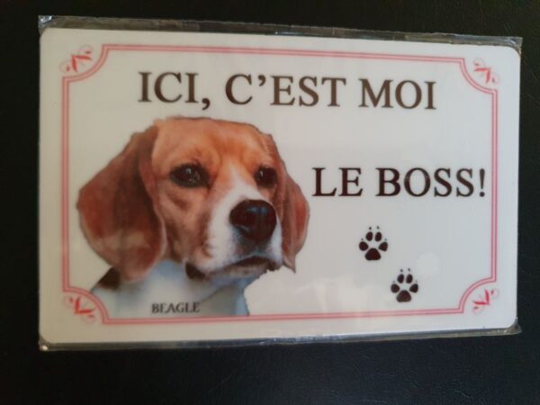 Plaque de garde en alu races de chiens beagle