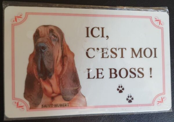 Plaque de garde en alu races de chiens st hubert