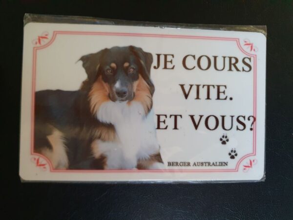 Plaque de garde en alu races de chiens