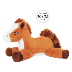 Peluche cheval couché 30cm pour enfant