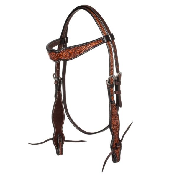 Ensemble Havane Filet avec rênes et collier de chasse western