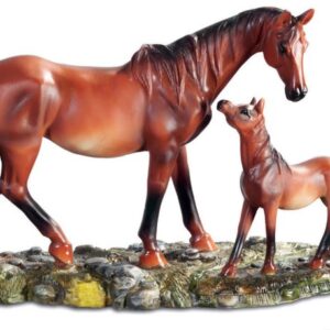 Statuette cheval avec poulain