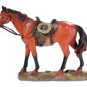 Statuette cheval avec selle Western